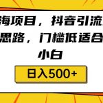 超级蓝海项目，抖音引流宝妈粉的最新思路，门槛低适合0基础小白，轻松日入500+