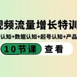 （8600期）短视频流量增长特训营：流量认知+数据认知+起号认知+产品认知（10节课）