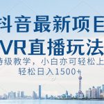 （8556期）抖音最新VR直播玩法，史诗级教学，小白也可轻松上手，轻松日入1500+