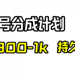 （8376期）视频号分成计划，日入300-1k，持久稳定！