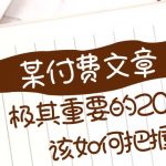 （8367期）极其重要的2024该如何把握？【某公众号付费文章】