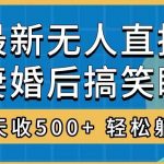 （8251期）无人直播最新玩法，婚后夫妻睡觉整蛊，礼物收不停，睡后收入500+，轻松…