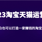 2023淘宝天猫运营班，新手小白也可以打造一家赚钱的淘宝天猫店铺