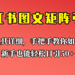 [引流变现]新手也能日引50+的小红书图文矩阵引流法！超详细理论+实操的课程助你流量源源不断