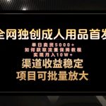 （8128期）最新全网独创首发，成人用品赛道引流获客，月入10w保姆级教程