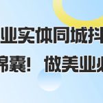 （8005期）美业实体同城抖音，美业锦囊！做美业必看（58节课）