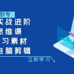 （7927期）剪辑实战进阶+创作思维课+7套练习素材-适用电脑剪辑