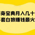 女神瘦身宝典月入几十W不是梦空手套白狼赚钱最火的赛道【揭秘】