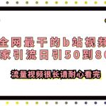 （7858期）全网最干的b站视频独家引流日引50到80+流量视频很长请耐心看完