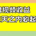 （7855期）最新撸视频收益玩法，一天轻松200+