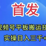 （7843期）全网首发：视频号平板搬运技术，实操日入三千＋