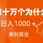 （7533期）小红书蓝海领域，靠十万个为什么，日入1000＋，附保姆级教程及资料