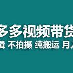 （7512期）【蓝海项目】多多视频带货，纯搬运一个月搞了5w佣金，小白也能操作【揭秘】