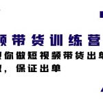 （7474期）短视频带货训练营18期，手把手教你做短视频带货出单，听话照做，保证出单