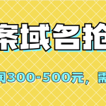 （7277期）【全网首发】备案域名抢注，一单利润300-500元，需求量大