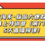 （7226期）打造淘系·标品大爆款引流班线上特训营（第17期）5天直播授课！