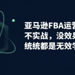 （7217期）亚马逊-FBA运营进阶课，不实战，没效果的学习，统统都是无效学习