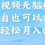 （7206期）西瓜视频搞笑号，无脑操作新手小白也可月入6K