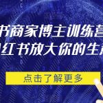 小红书商家博主训练营5.0，用小红书放大你的生意势能