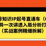 （7193期）视频号-知识IP起号直通车（0-1）平台差异一次讲透入局分析打法指南（实战