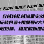 （7064期）公域转私域流量实战课，玩转抖音+视频号2大平台，获取持续，稳定的新增流量