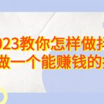 （6932期）2023教你怎样做抖音，如何做一个能赚钱的抖音号（22节课）