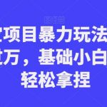 支付宝项目暴力玩法，轻松月入过万，基础小白也可以轻松拿捏【揭秘】