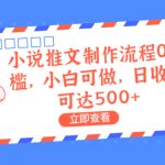 （6700期）外面收费980的小说推文制作流程0门槛，小白可做，日收益可达500+