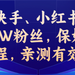 （6647期）教你一招，抖音、快手、小红书30S突破100W粉丝，保姆级教程，亲测有效