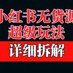 （6621期）做小红书无货源，靠这个品日入1000保姆级教学