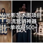 （6614期）AI光影艺术图项目，引流营销神器，一单收益500+