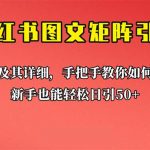 （6581期）新手也能日引50+的【小红书图文矩阵引流法】！超详细理论+实操的课程