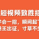 （6569期）爆款短视频致胜招法，学会一招，瞬间起飞，卷王出征，寸草不生