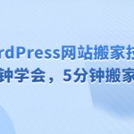 （6529期）WordPress网站搬家技术，1分钟学会，5分钟搬家完成