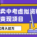 （6531期）小红书卖中考虚拟资料变现分享课：轻松月入过万（视频+配套资料）