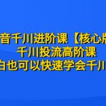 （6504期）抖音千川进阶课【核心版】 千川投流高阶课 小白也可以快速学会千川投流