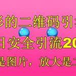 （6407期）隐形的二维码引流图，缩小是图片，放大是二维码，每日安全引流200+