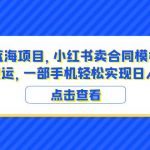 （6335期）蓝海项目 小红书卖合同模板 无脑搬运 一部手机日入500+（教程+4000份模板）