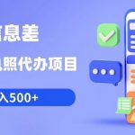 （6313期）利用信息差营业执照代办项目日入500+