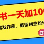 （6306期）小红书一天加1000群，无需发作品，截留创业粉玩法    （附软件）