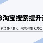 （6287期）2023淘宝搜索-提升训练营，搜索-递增标准化，动销标准化流程（7节课）