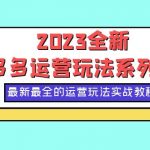 （6139期）2023全新【多多运营玩法系列课】，最新最全的运营玩法，50节实战教程