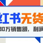 （5896期）小红书无货源项目：从0-1从开店到爆单 单店30万销售额 利润50%【5月更新】