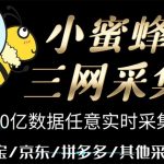 （5743期）小蜜蜂三网采集，全新采集客源京东拼多多淘宝客户一键导出