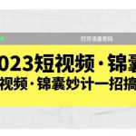 （5701期）2023短视频·锦囊，短视频·锦囊妙计一招搞定，打开流量密码！