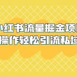 （5451期）外面收费398小红书流量掘金项目，简单操作轻松引流私域爆单