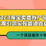 （5376期）2023淘宝卖虚拟产品，无需引流实现管道收益  一个项目能操作十年