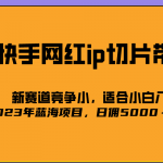 （5346期）2023爆火的快手网红IP切片，号称日佣5000＋的蓝海项目，二驴的独家授权