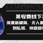 （5317期）某收费线下3月课，流量新破局、无人直播导流20w到私域、快团团等太香了