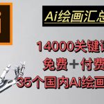 （5272期）AI绘画汇总14000关键词+35个国内AI绘画工具(兔费+付费)头像壁纸不愁-无水印